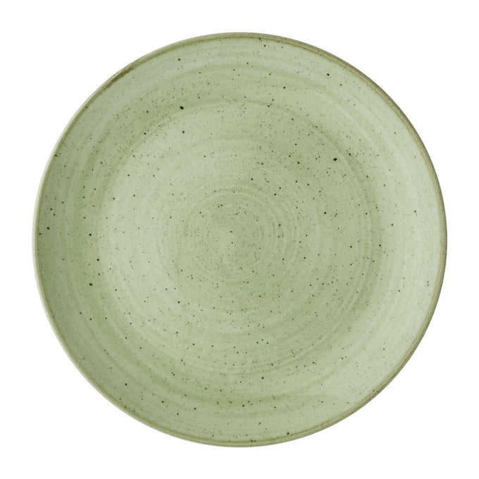 Assiettes avec rebord Stonecast Sage Green 217 mm (lot de 12) - Churchill