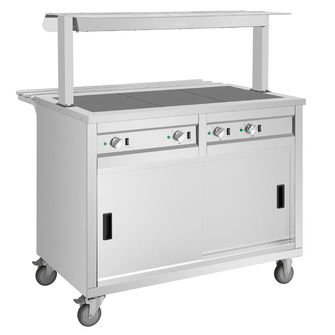 Buffet central mobile avec plaque chauffante 3 x GN 1/1 - Buffalo