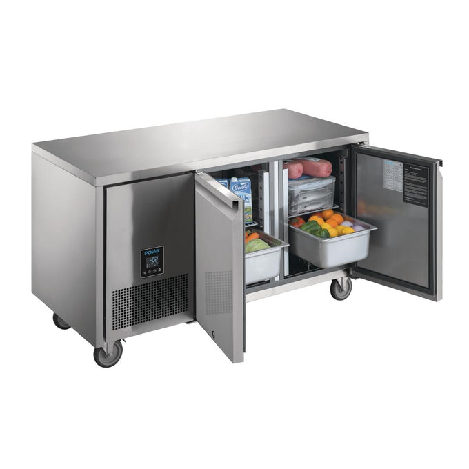 Table réfrigérée positive 2 portes Serie U Premium 267 L - Polar