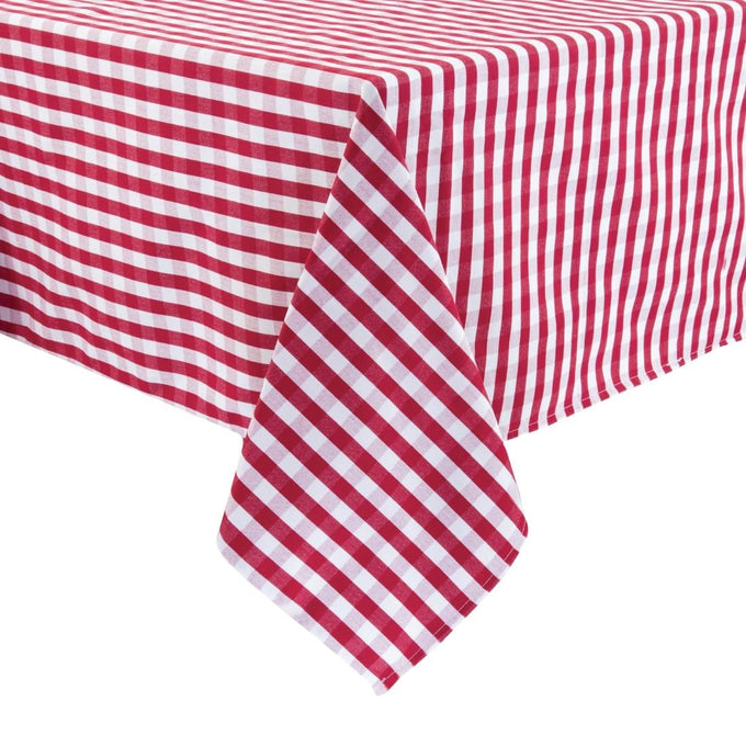 Nappe carrée à carreaux rouges en polyester Gingham 1320 × 1320 mm - Mitre Comfort