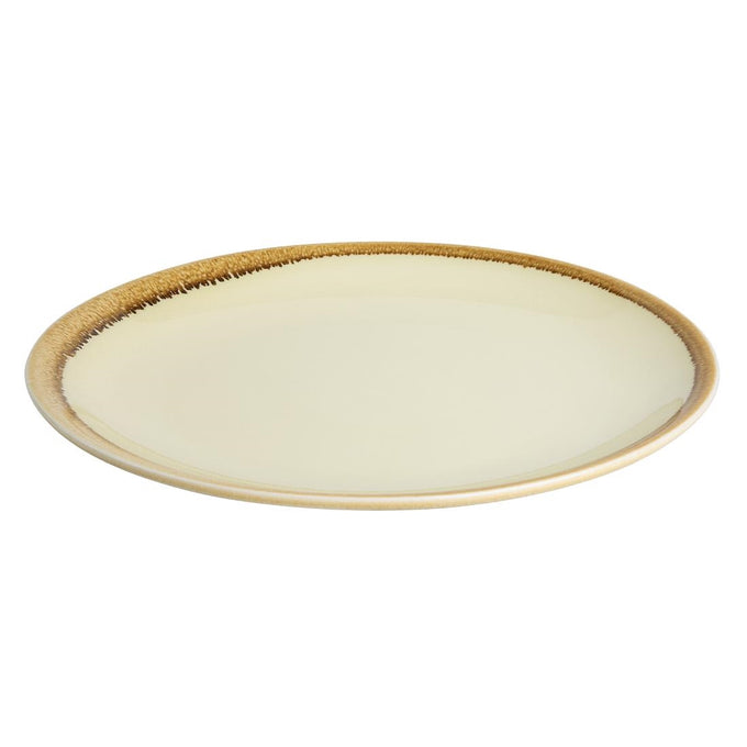 Assiettes plates rondes Kiln sable 230 mm (lot de 6) - Olympia