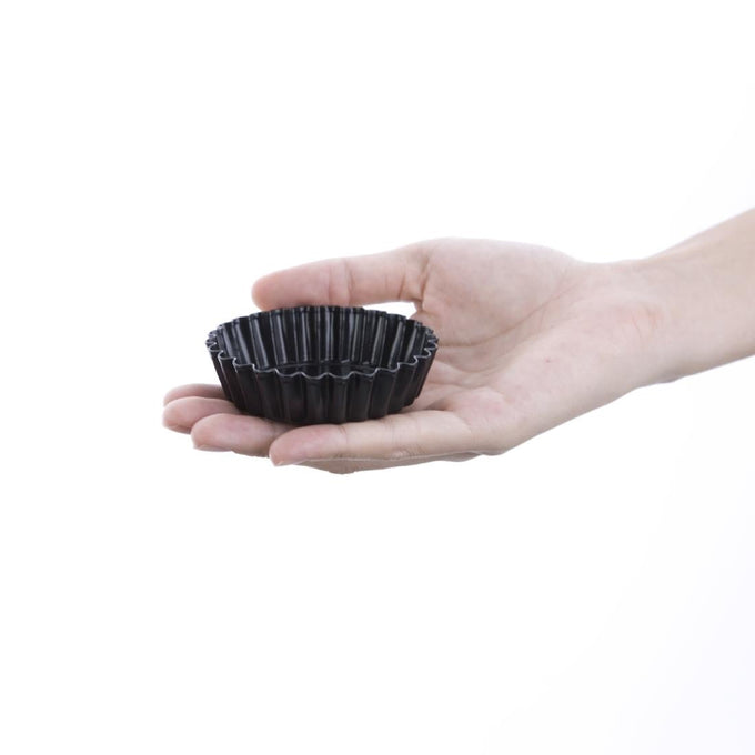Moule à tartelette cannelé antiadhésif avec fond amovible 8 cm (lot de 3) - Vogue