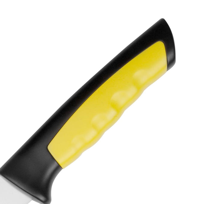 Couteau à trancher denté Pro jaune 25 cm - Hygiplas