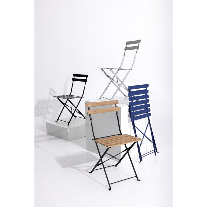 Chaises de terrasse pliantes Perth effet bois (lot de 2) - Bolero