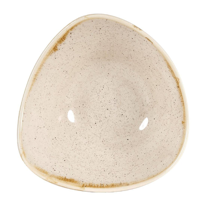 Bols triangulaires Stonecast Nutmeg Cream 153 mm (lot de 12) - Churchill