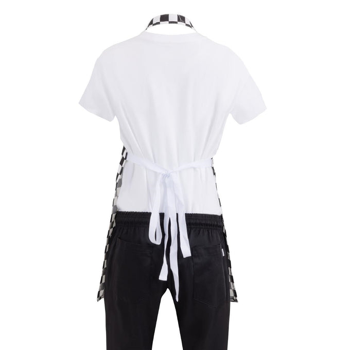 Tablier bavette enfant carreaux noirs et blancs - Whites Chefs Clothing