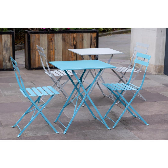 Chaise de terrasse pliantes en acier gris (lot de 2) - Bolero