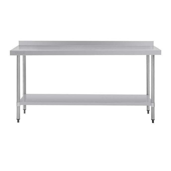 Table de préparation avec rebord en acier inoxydable 1800 × 600 mm - Vogue
