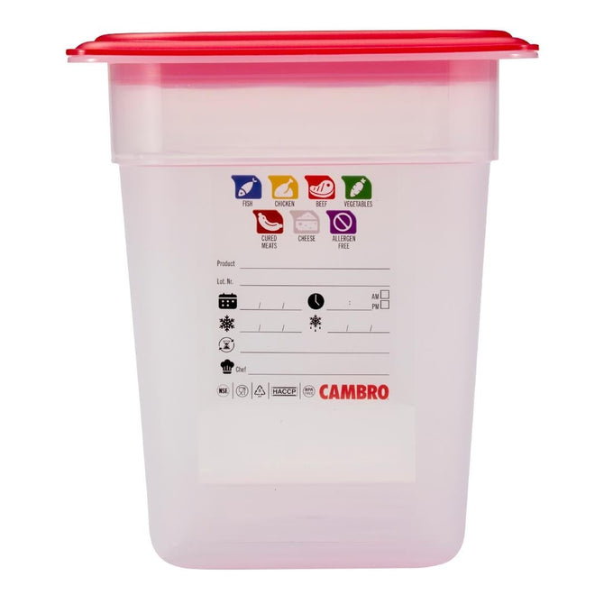 Bac en polypropylène Safetrak IML GN 1/3 200 mm - Cambro