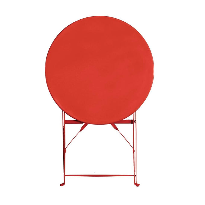 Table de terrasse en acier rouge - Bolero