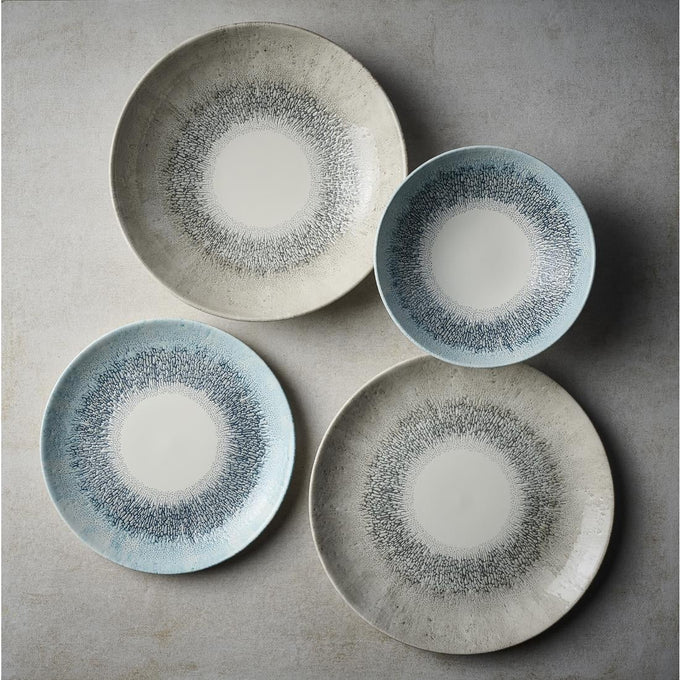 Assiettes coupe ronde Studio Prints Fusion Blue 248 mm (lot de 12) - Churchill