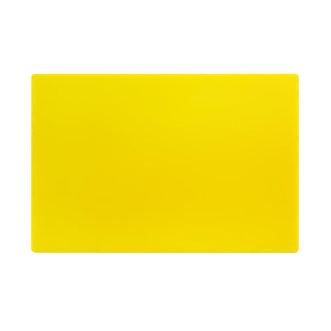 Planche à découper standard basse densité jaune - L 450 x P 300 x H 12 mm - Hygiplas
