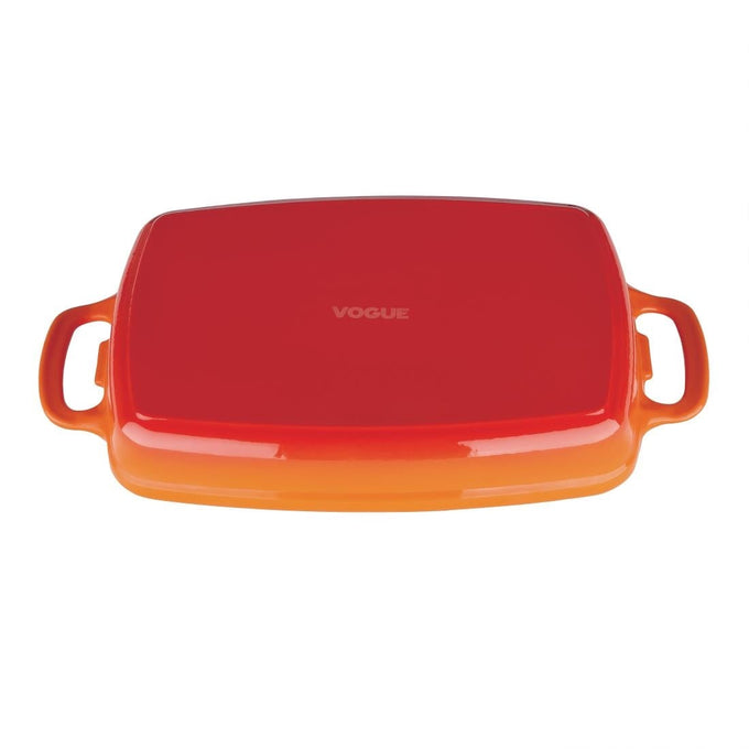 Plat en fonte rectangulaire orange 1,8 L - Vogue