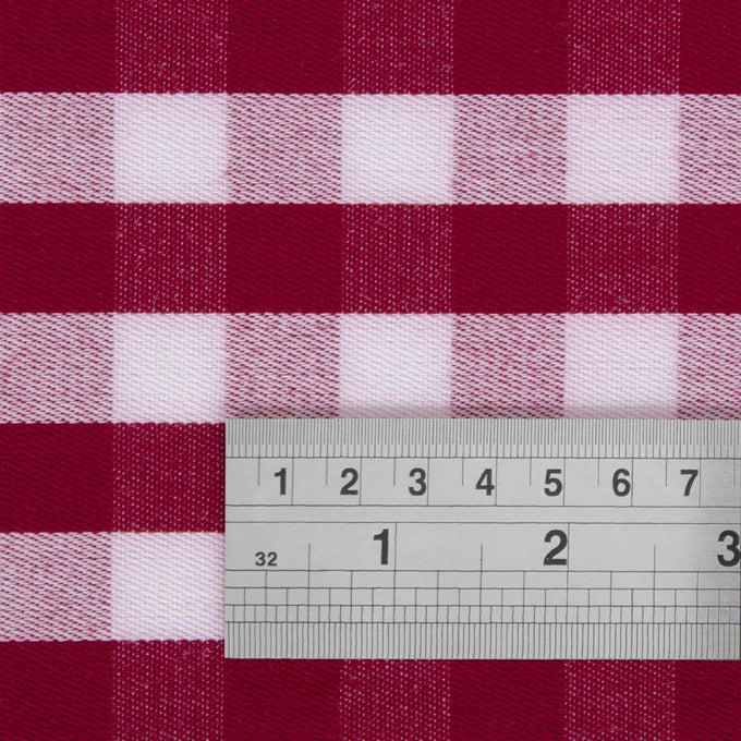 Nappe carrée à carreaux rouges en polyester Gingham 890 × 890 mm - Mitre Comfort