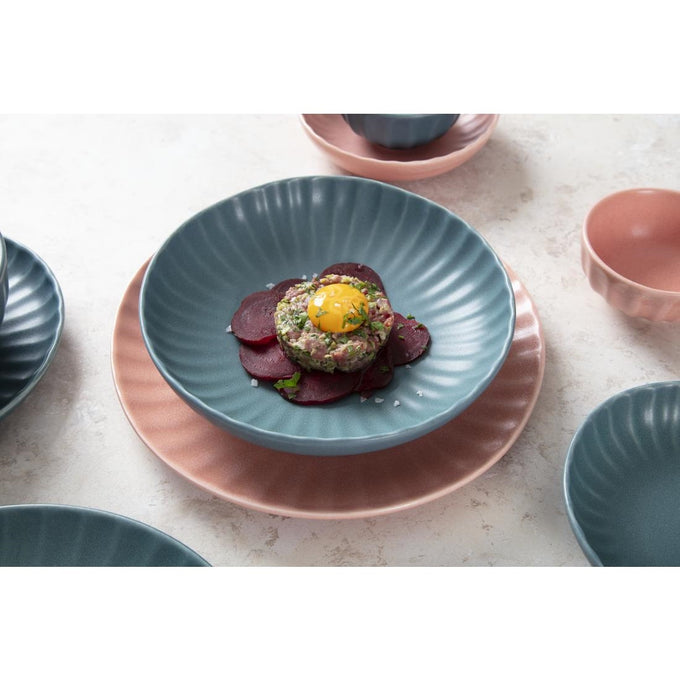 Assiettes calottes Corallite vertes 160 × 40 mm (lot de 6) - Olympia