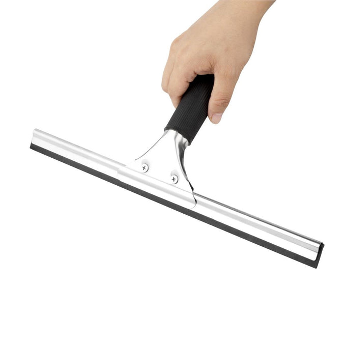 Raclette à vitres en acier inoxydable 355 mm - Jantex