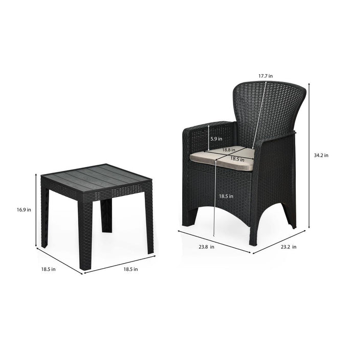 Ensemble fauteuils et table d'extérieur Elements - Bolero