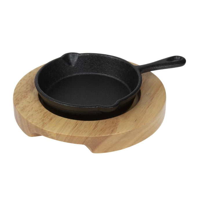 Support en bois clair pour mini cocotte Y259 et mini poêle GJ553 - Olympia