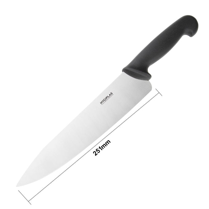 Couteau de cuisine noir 255 mm - Hygiplas