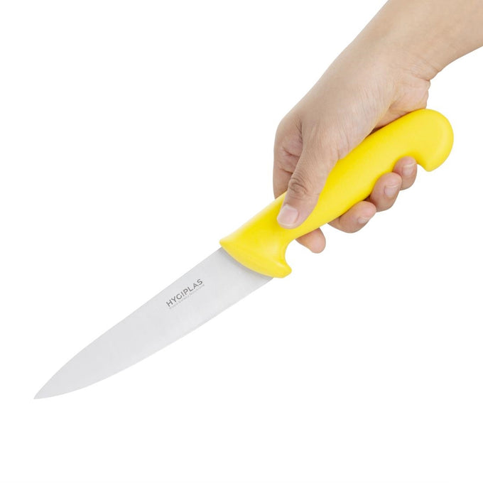 Couteau de cuisine jaune 155 mm - Hygiplas