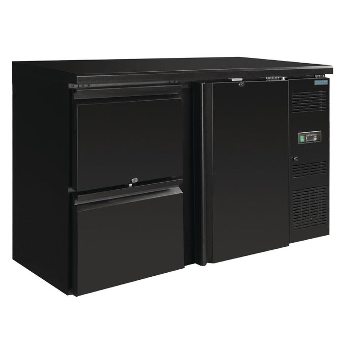 Arrière-bar Série U 1 porte et 2 tiroirs - 349 L - Polar