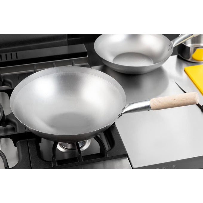 Wok conique en acier doux 356 mm - Vogue