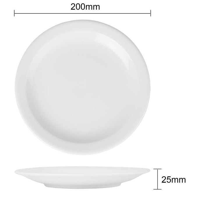 Assiettes à bord étroit Athena 205 mm (lot de 12) - Olympia