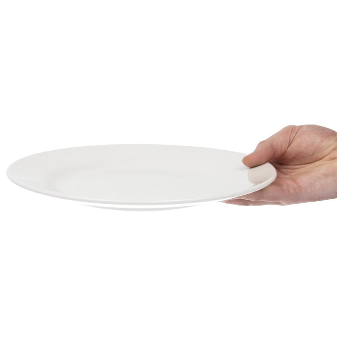 Assiettes classiques Whiteware 280 mm (lot de 12) - Churchill