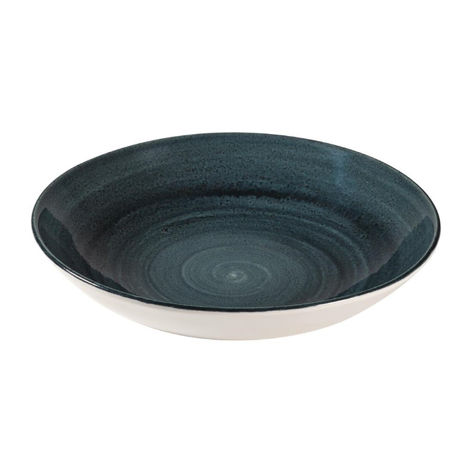 Assiettes coupes rondes Stonecast Patina Rustic Teal 248 mm (lot de 12) - Churchill