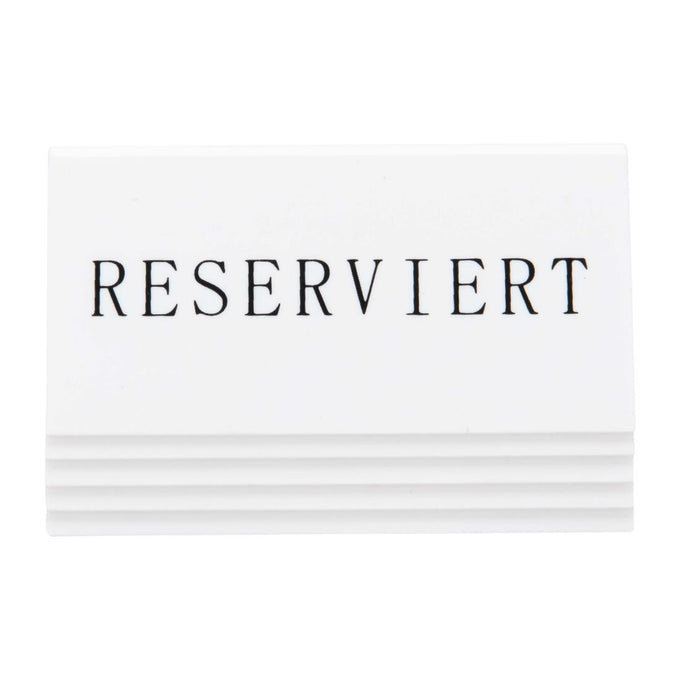 Chevalets table réservée "Reserviert" (lot de 5) - Securit
