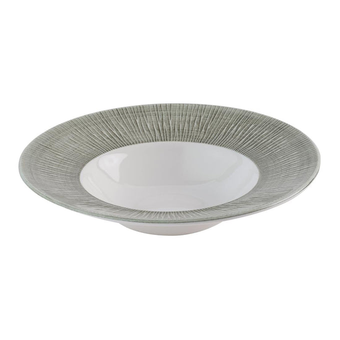 Assiettes à bord large Bamboo Ceramic Spinwash Alpine 231 mm (lot de 12) - Churchill