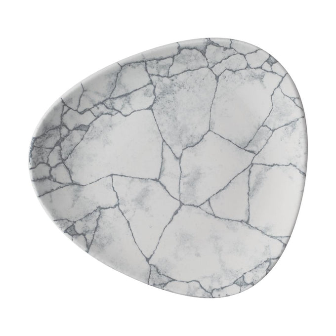 Assiettes triangulaires Studio Prints Kintsugi Pearl Lotus Grey 178 mm (lot de 12) - Churchill