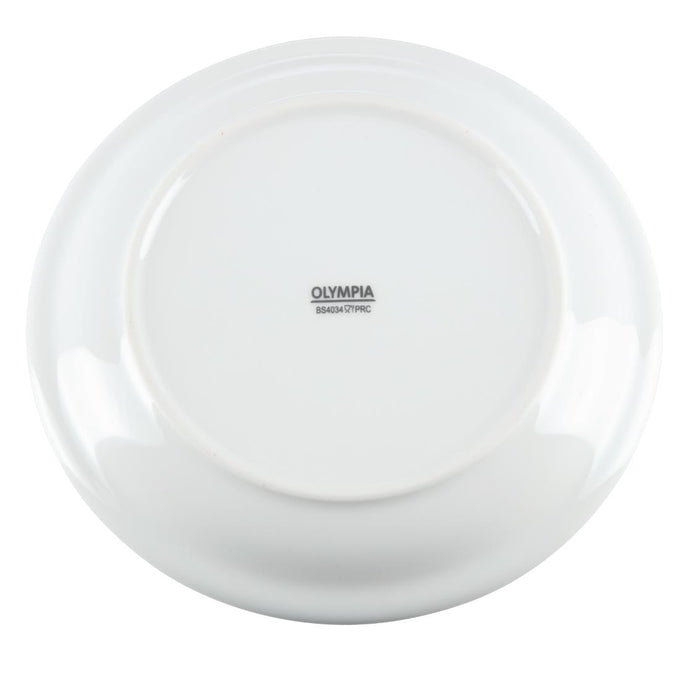 Assiettes à bord étroit Whiteware 180 mm (lot de 12) - Olympia