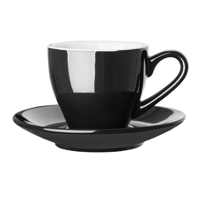 Soucoupes expresso Café noires 116 mm (lot de 12) - Olympia