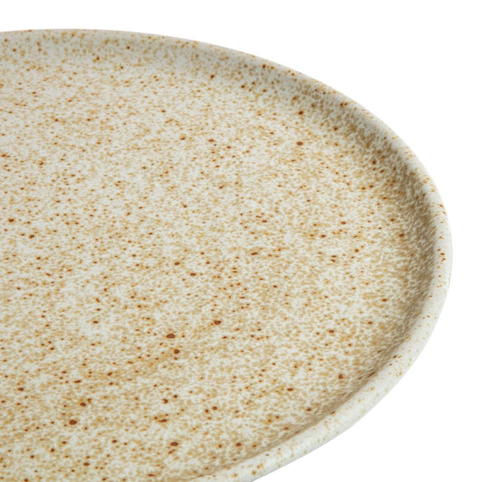 Assiettes plates beige moucheté Canvas 265 mm (lot de 6) - Olympia