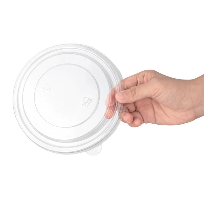 Couvercles PET pour bols salade ronds FB196 FB197 FB198 (lot de 300) - Fiesta Recyclable