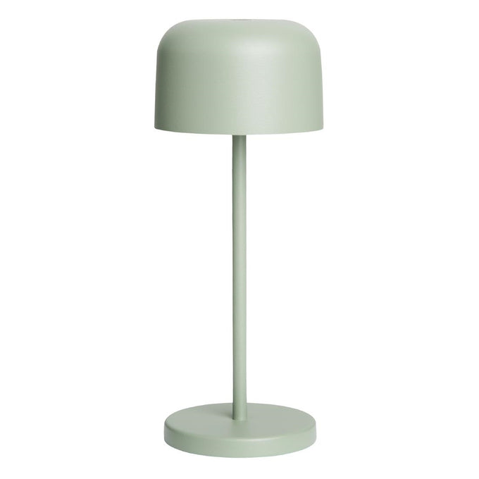 Lampe de table avec abat-jour rond Lucca verte 200 mm - Olympia