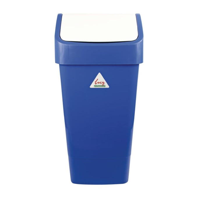 Poubelle polypropylène à couvercle battant SYR bleue 50 L - Scot Young