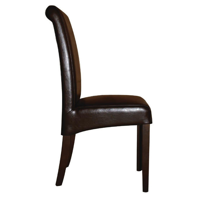 Chaises en simili cuir à dossier incurvé noires (lot de 2) - Bolero