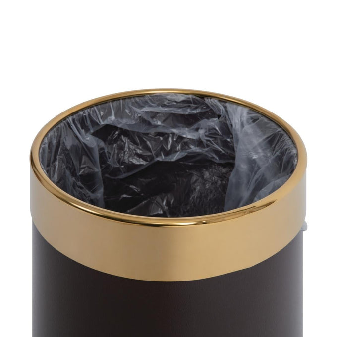Corbeille à papier avec bordure dorée - 10,2 L - Bolero