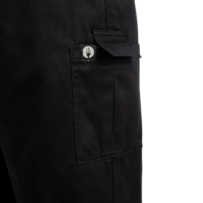 Pantalon de cuisine mixte Slim Fit Cargo noir - Chef Works