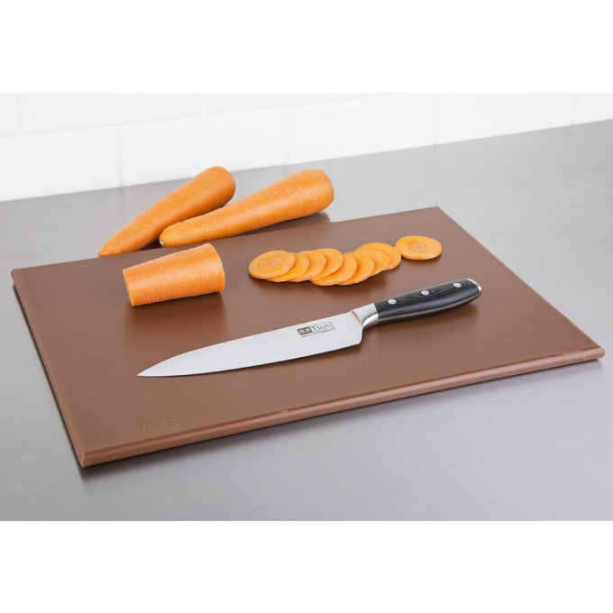Planche à découper standard haute densité marron - Hygiplas
