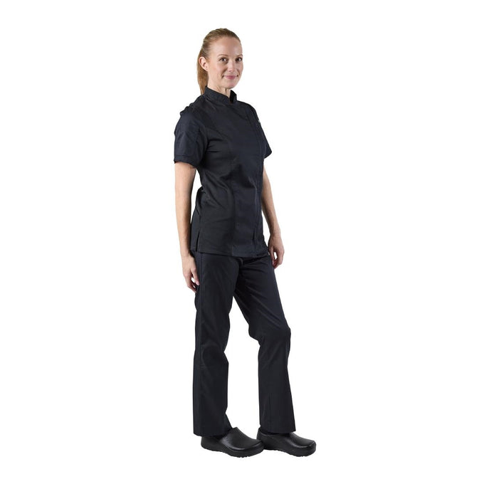 Veste de cuisine femme zippée légère Springfield noire - Chef Works