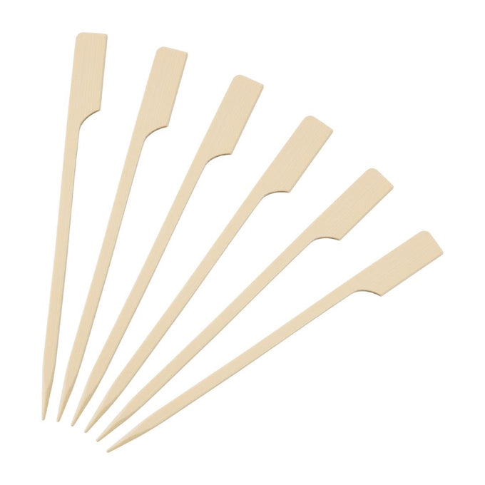 Brochettes biodégradables en bambou 120 mm (lot de 100) - Fiesta Compostable