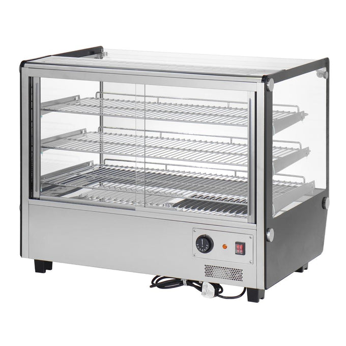 Vitrine chauffante de comptoir carrée 160 L - Buffalo