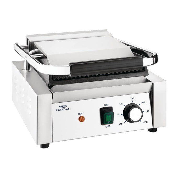 Grill panini - Gril de contact plaque supérieure rainurée - L 310 x P 360 x H 360 mm