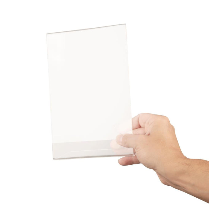 Protège-menus incliné en acrylique A5 - Olympia