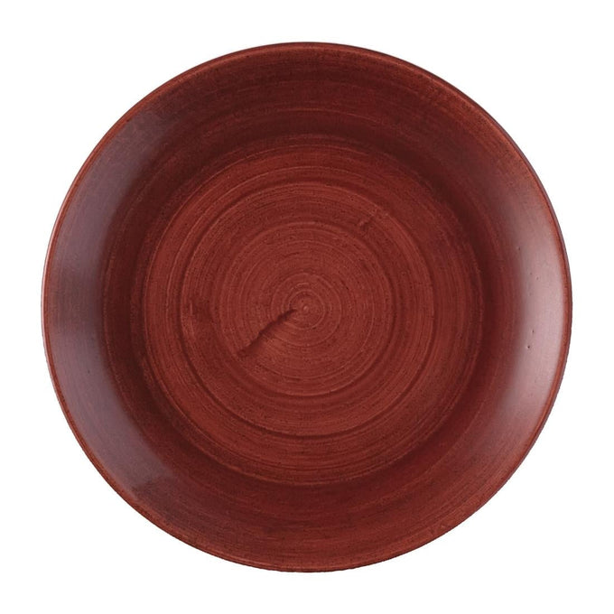 Assiettes avec rebord Stonecast Patina Evolve Red Rust 217 mm (lot de 12) - Churchill