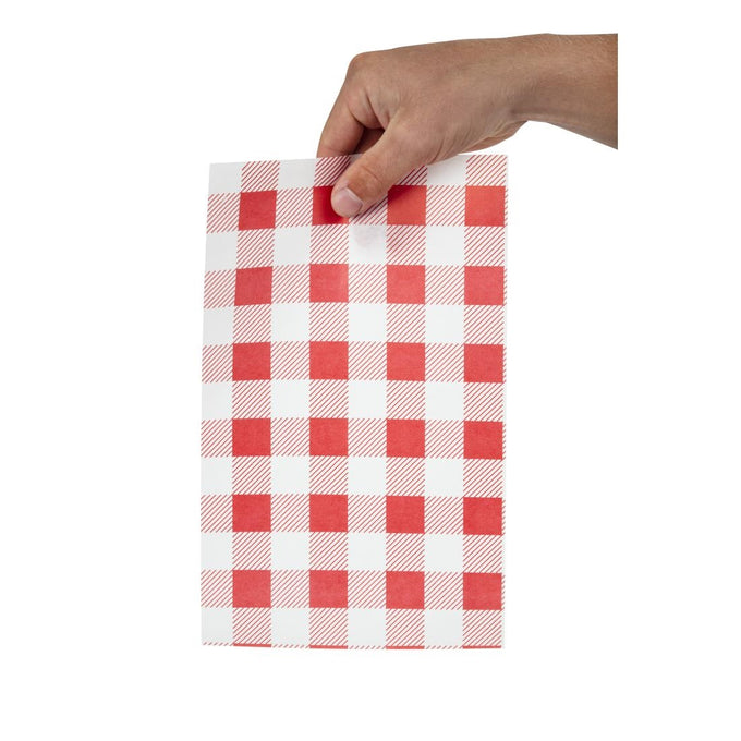 Papier ingraissable vichy rouge 190 × 310 mm (lot de 200) - Chevler