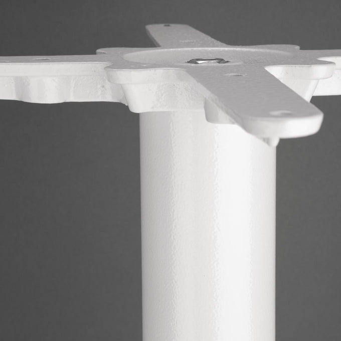 Pied de table en fonte blanc - L 548 x P 548 x H 728 mm - Bolero